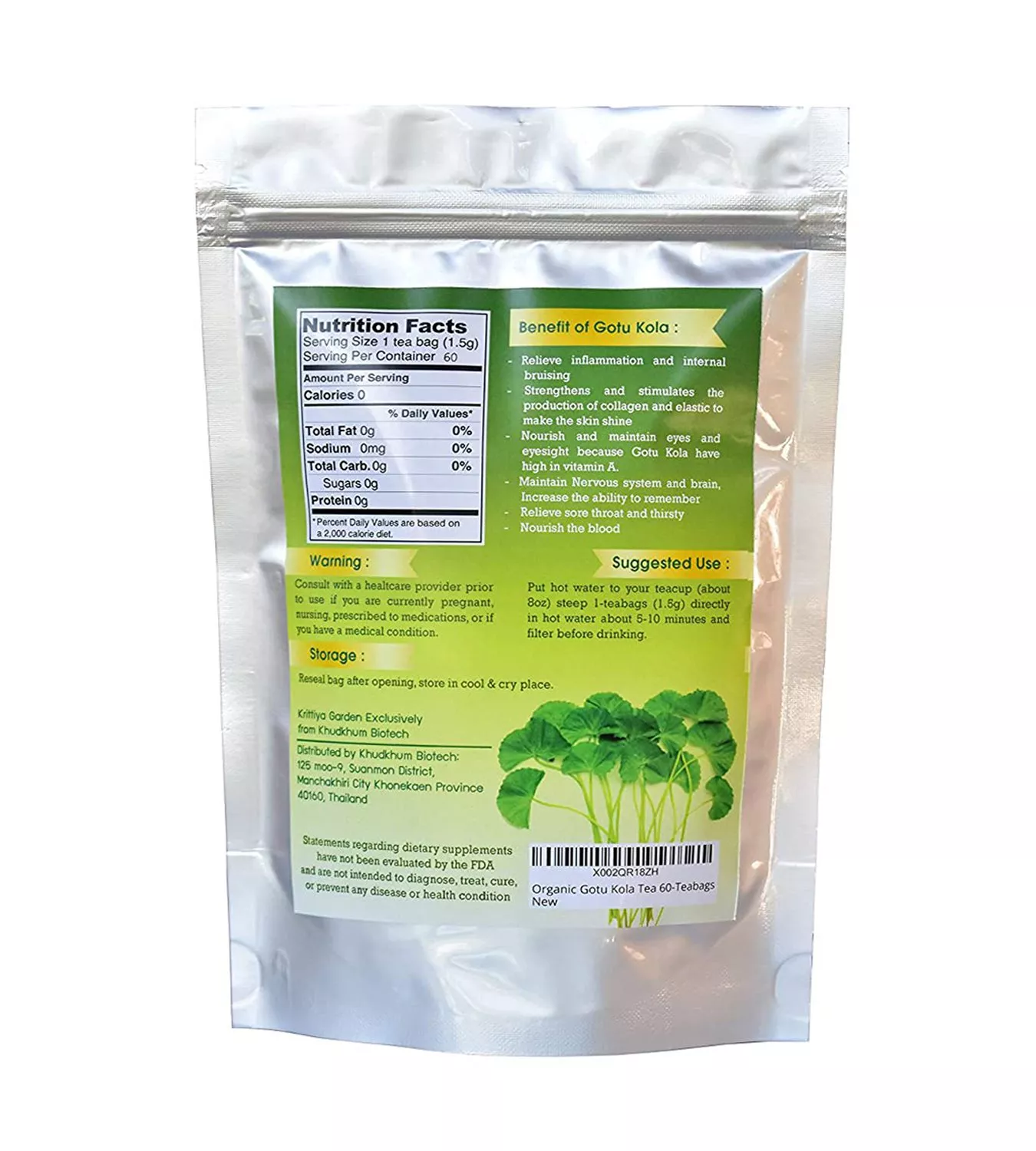 Gotu Kola Tea Back