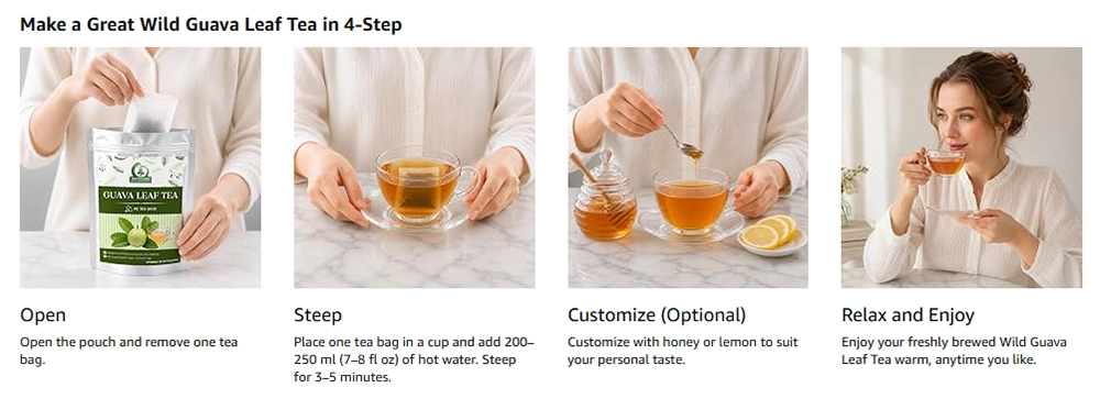 Guava Leaf Tea Brewing Guava Leaf Tea Brewing