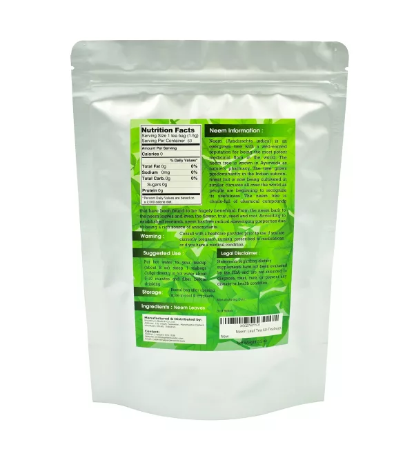 Neem Leaf Tea 60-Teabags Back