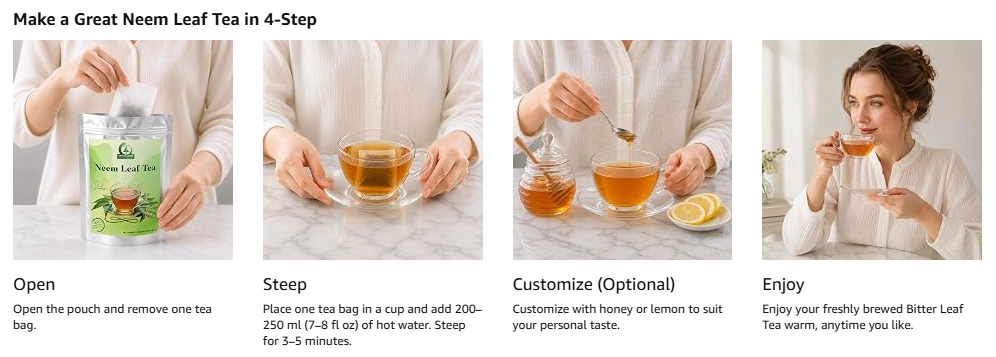 Neem Leaf Tea Brewing