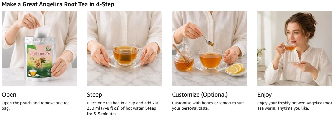 Angelica Root Tea Brewing Angelica Root Tea Brewing