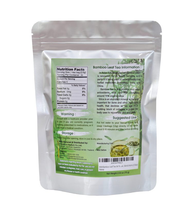 Bamboo Leaf Tea 36Teabags (2.53oz) Krittiya Garden World