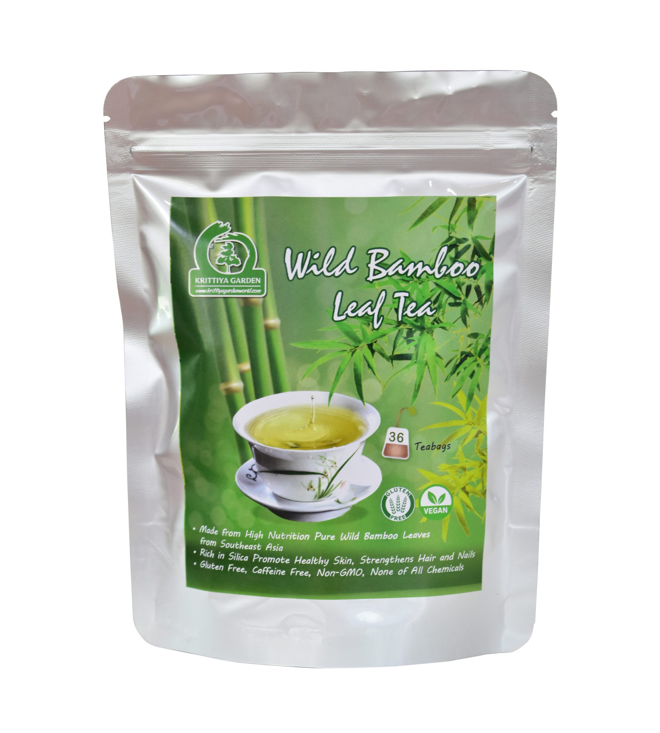 Bamboo Leaf Tea 36-Teabags (2.53oz) - Krittiya Garden World