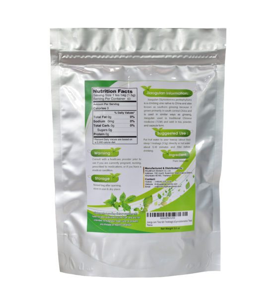 Jiaogulan Tea 60-Teabags (Gynostemma Tea) 3.2oz - Krittiya Garden World