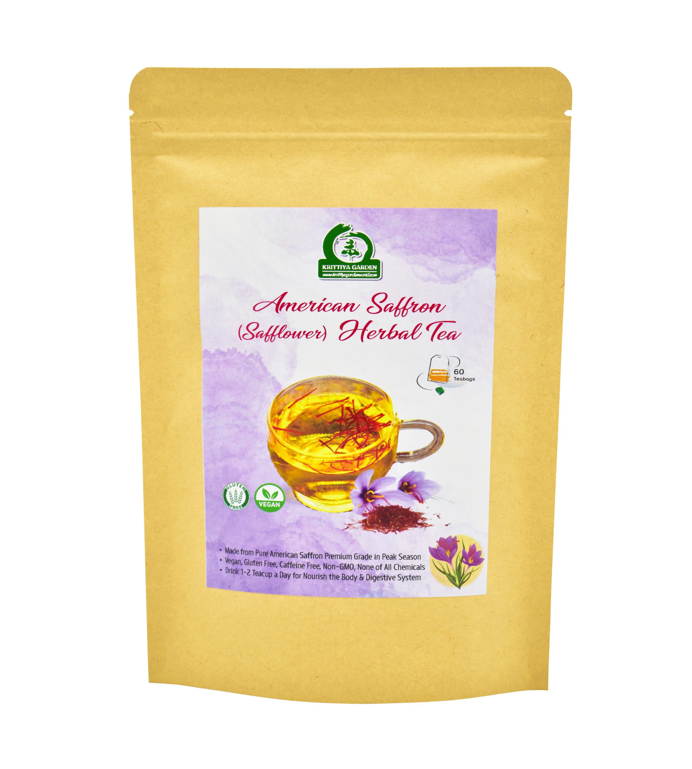 American Saffron Herbal Tea Front