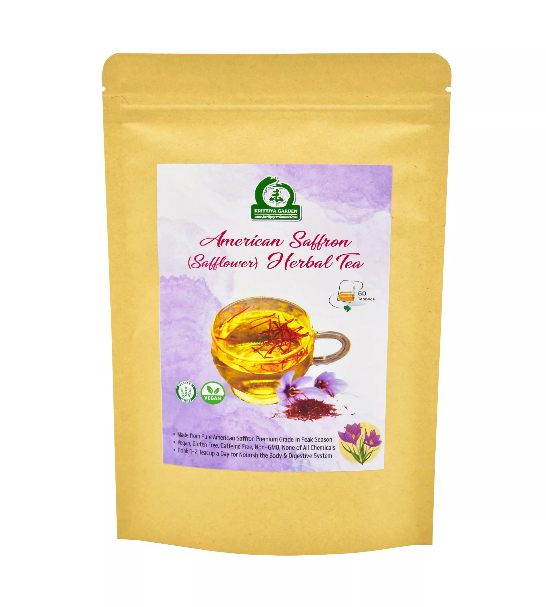 American Saffron Herbal Tea Front