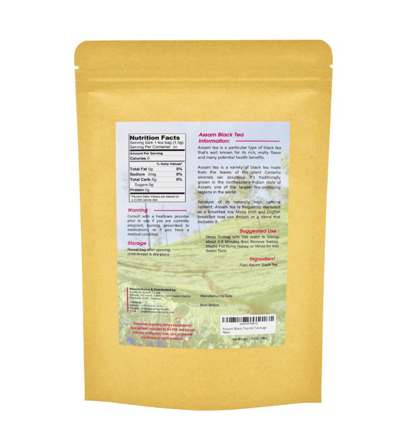 Assam Black Tea 60Teabags (3.2oz) Krittiya Garden World
