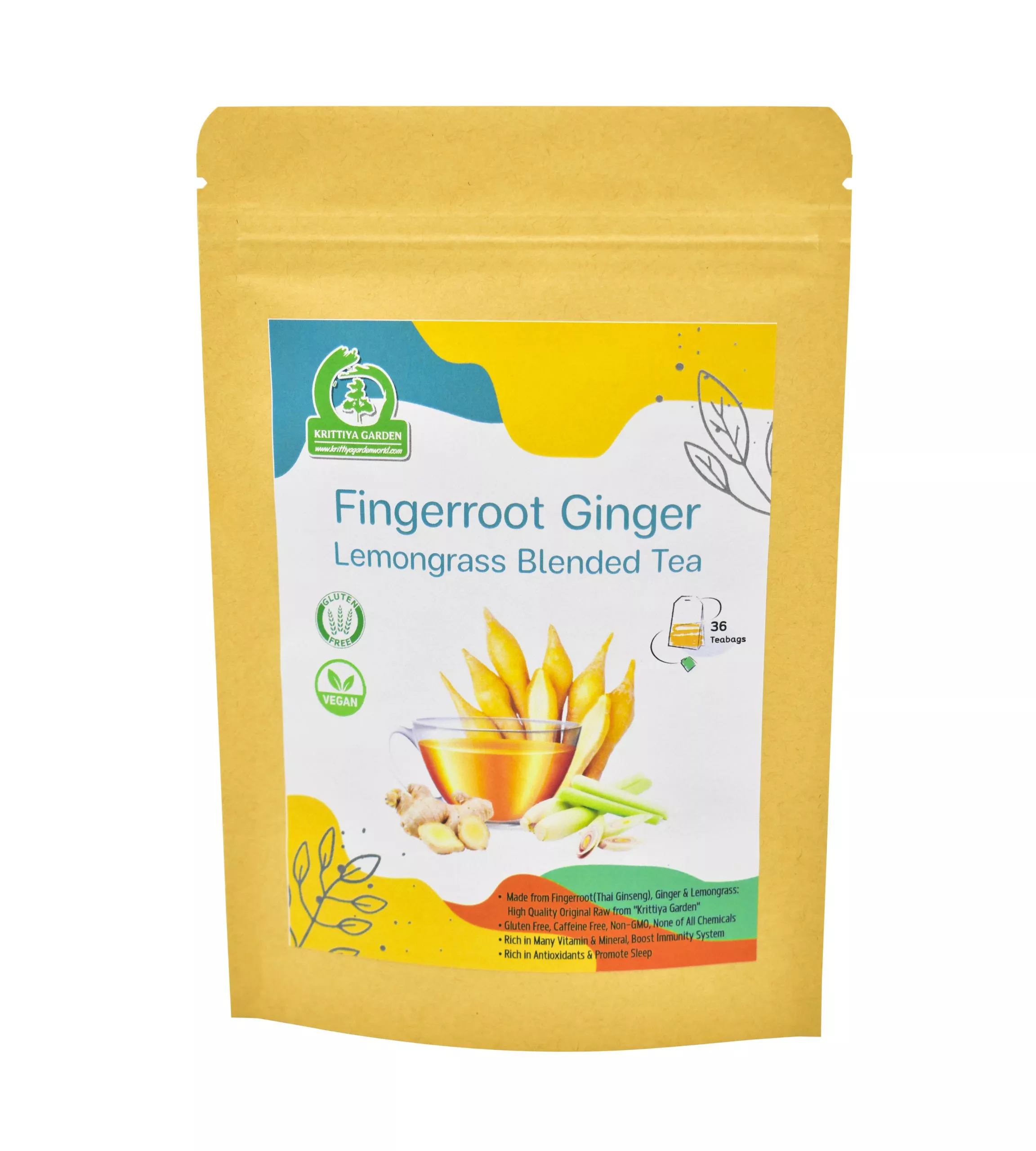 Fingerroot Ginger Lemongrass Blended Tea Front