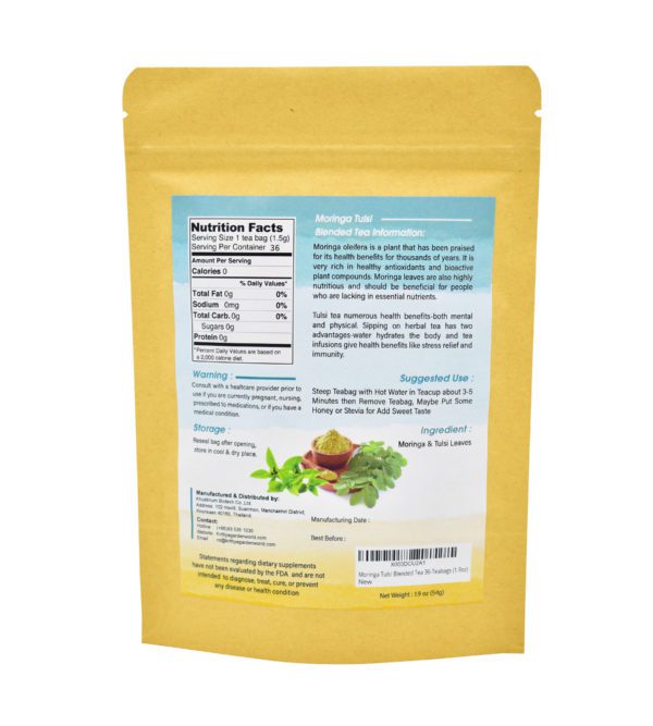 Moringa Tulsi Blended Tea Back