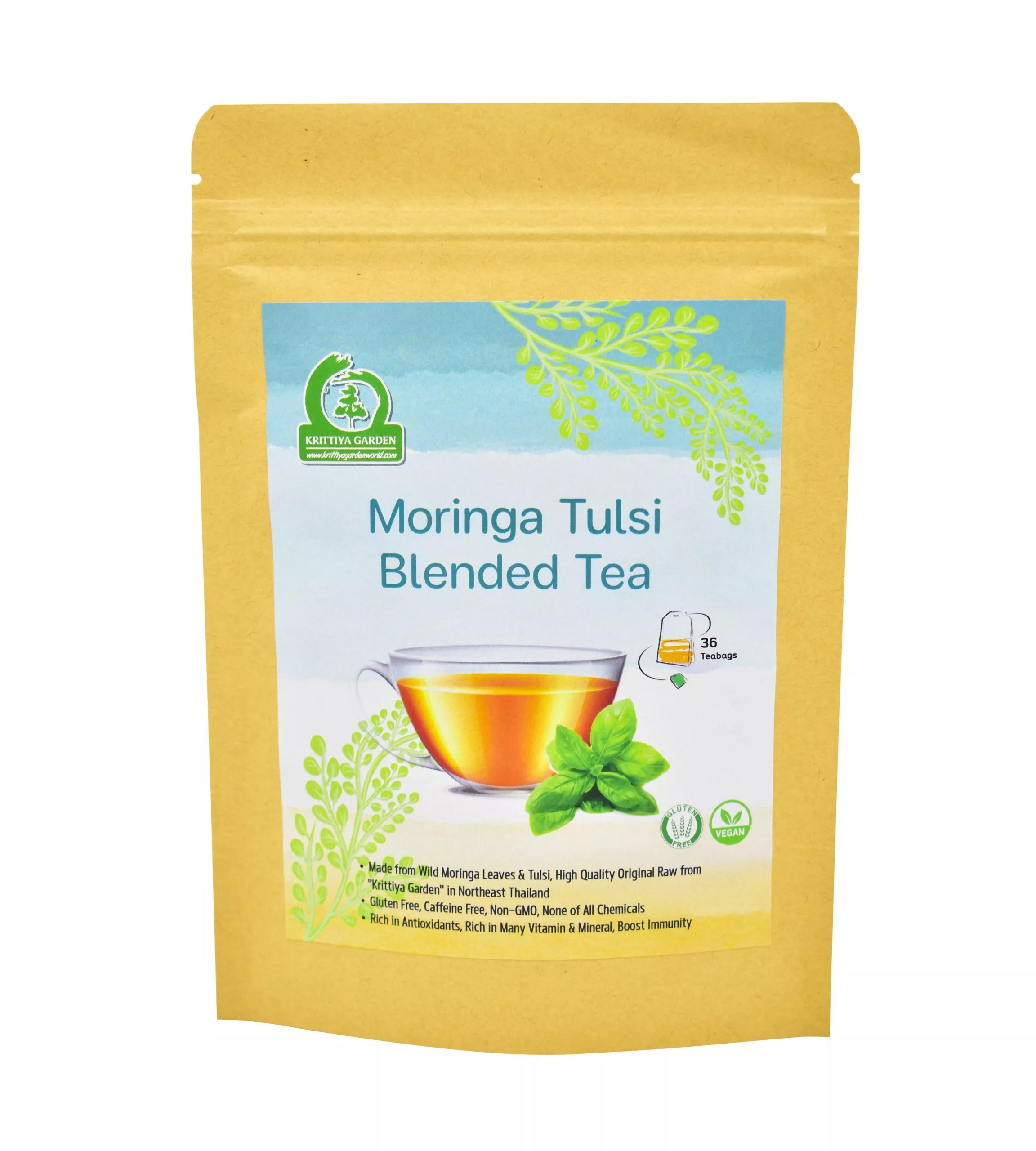 Moringa Tulsi Blended Tea Front