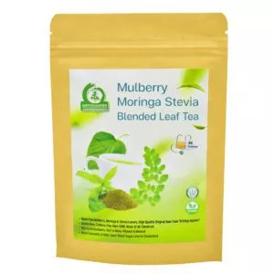 Mulberry Moringa Stevia Blended Leaf Tea Front