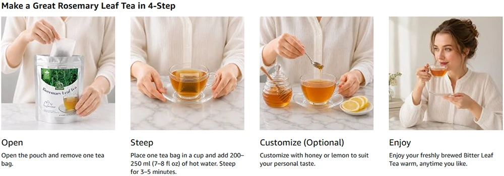 Rosemary Leaf Tea Brewing