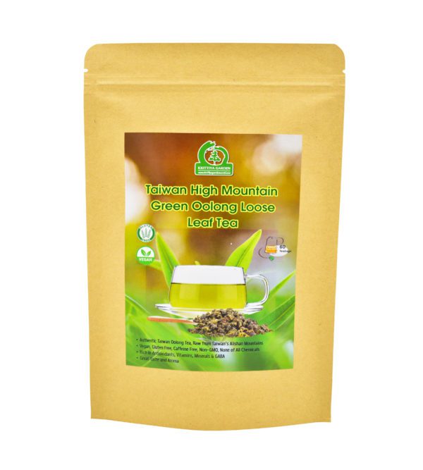 Taiwan High Mountain Green Oolong Loose Leaf Tea Front