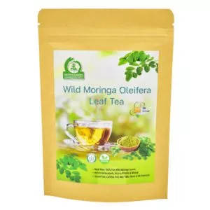 Wild Moringa Oleifera Leaf Tea Front