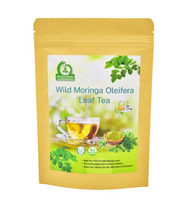 Wild Moringa Oleifera Leaf Tea Front