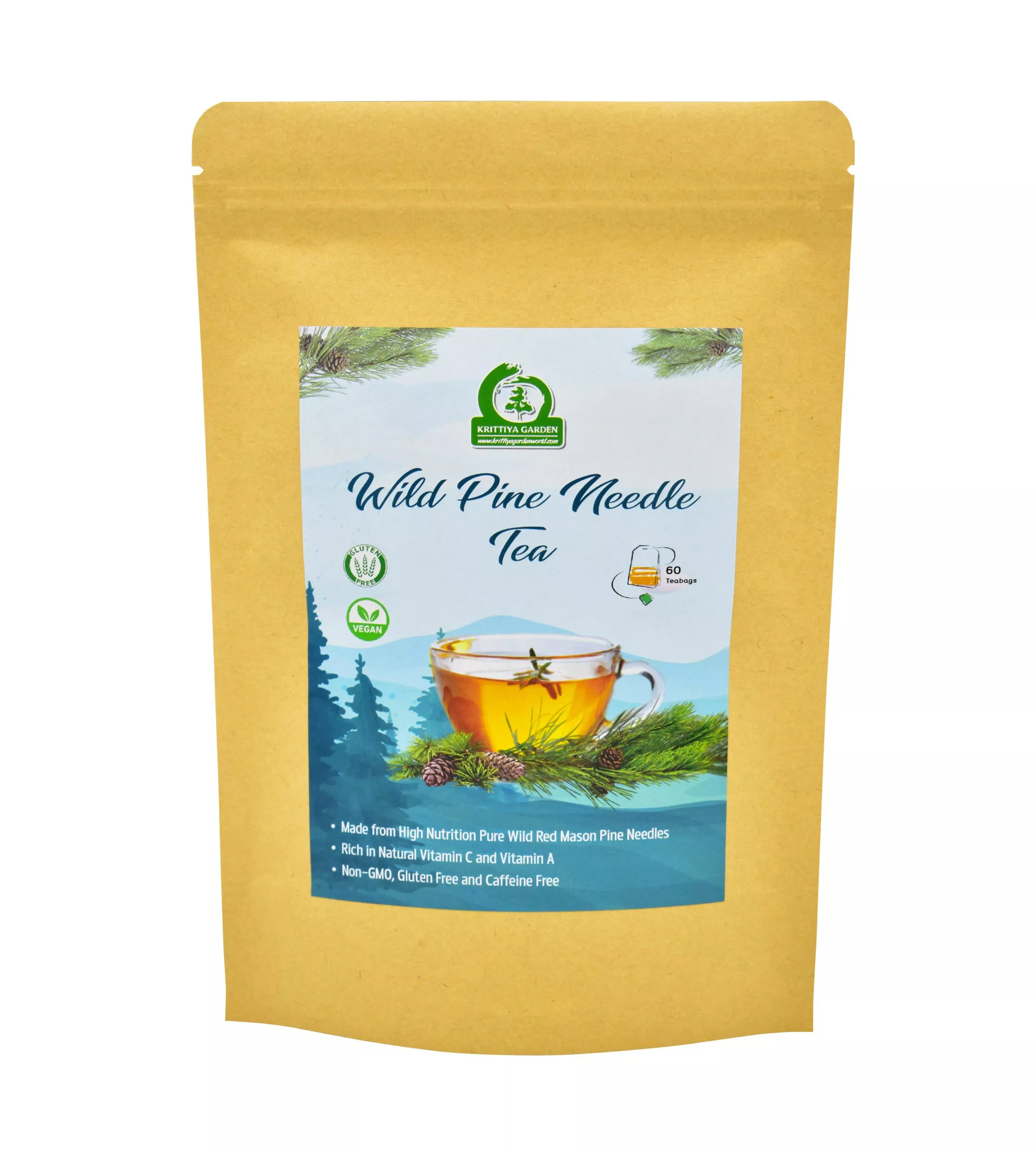Wild Pine Needle Tea Front