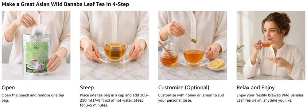 Banaba Leaf Tea Brewing